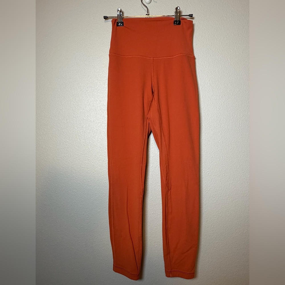 Lululemon align burnt orange leggings size 4 25”